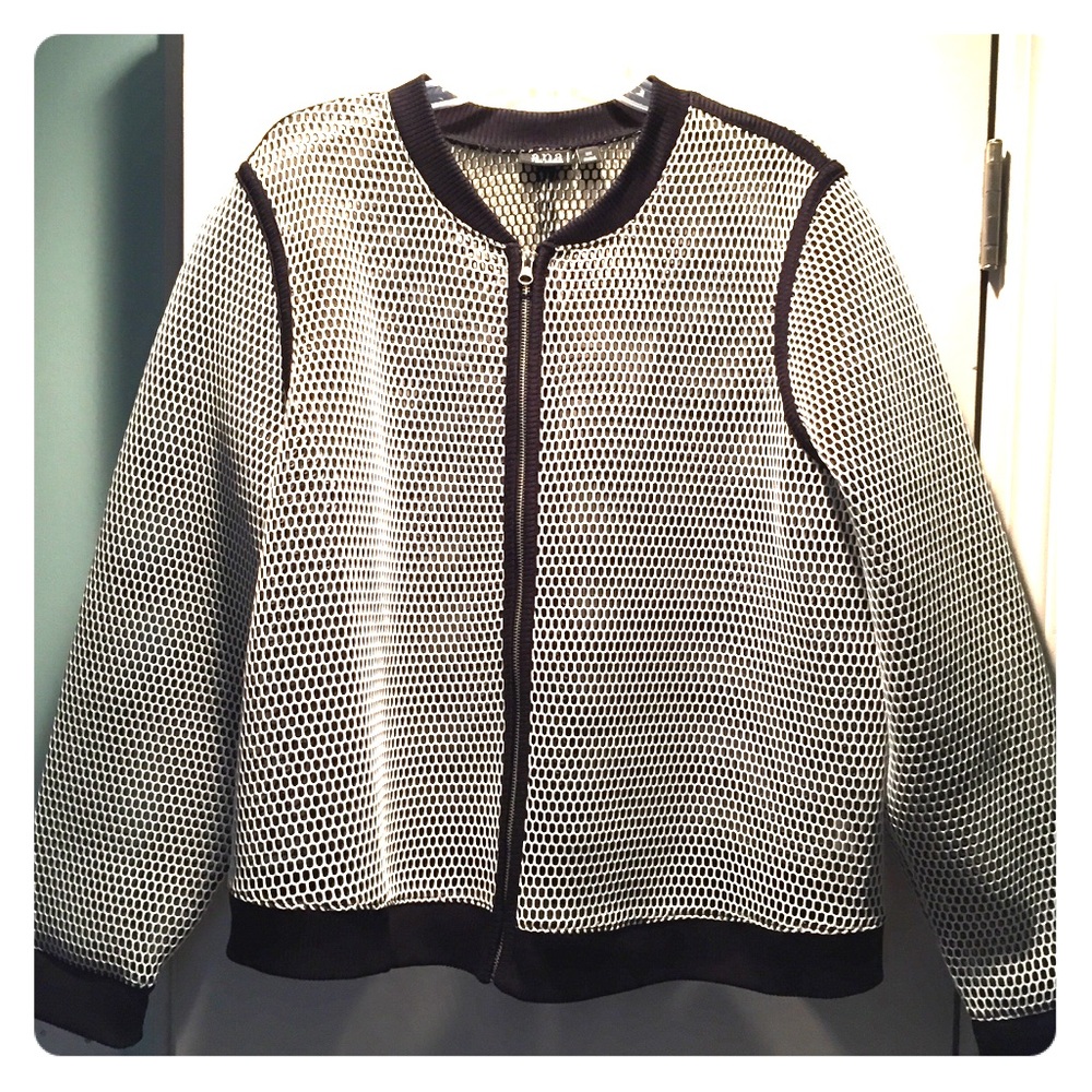 ANA brand 2XL see through black and white jacket.